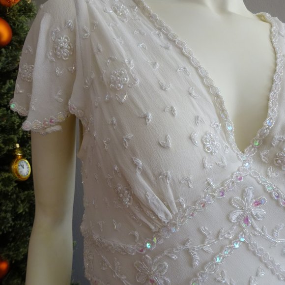 Beaded silk top - Picture 2 of 7